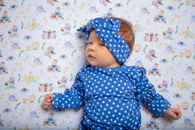 Load image into Gallery viewer, Nursery Rhymes Blue Dots Headband
