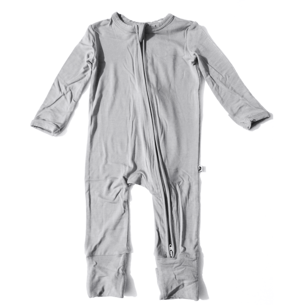 Goodnight Graphite Long Sleeve Romper