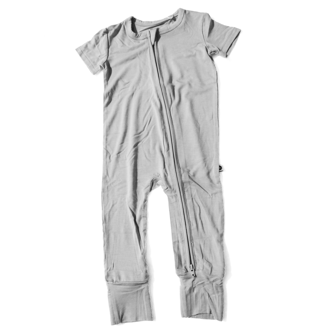 Goodnight Graphite Short Sleeve Romper