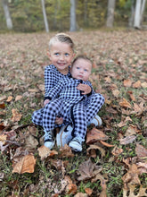 Load image into Gallery viewer, Buffalo Plaid Long Sleeve Romper
