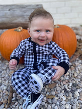 Load image into Gallery viewer, Buffalo Plaid Long Sleeve Romper
